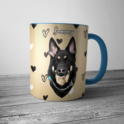 Image of ▶ Custom Pet Coffee Mug (Color Accent)