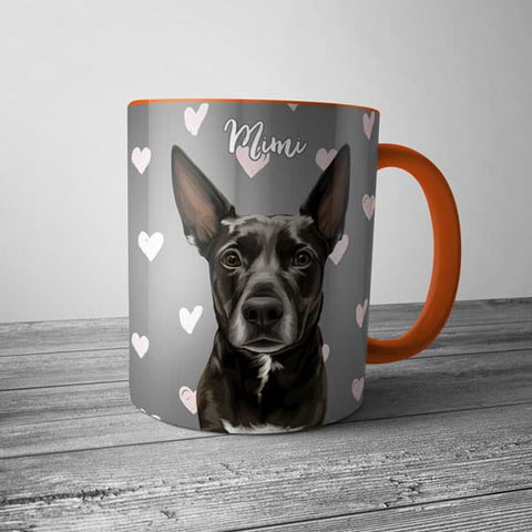 Image of ▶ Custom Pet Coffee Mug (Color Accent)