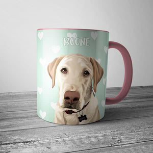 ▶ Custom Pet Coffee Mug (Color Accent)