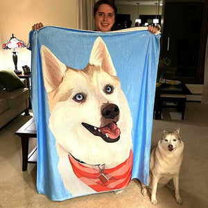 ▶ Custom Pet Blanket (Premium Mink Sherpa)