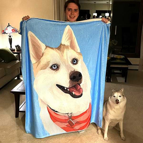 Image of ▶ Custom Pet Blanket (Premium Mink Sherpa)