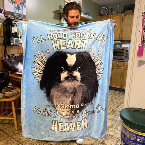 Image of ▶ Pet Memorial Blanket "Hold You In My Heart"