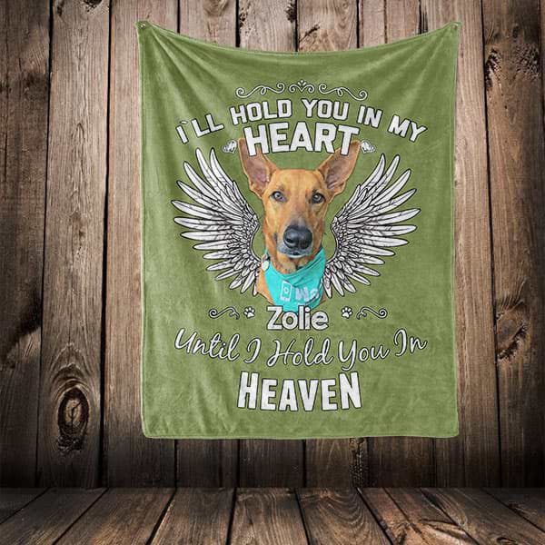 ▶ Pet Memorial Blanket "Hold You In My Heart"