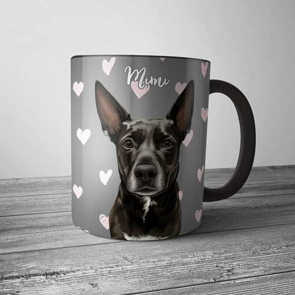 ▶ Custom Pet Coffee Mug (Color Accent)